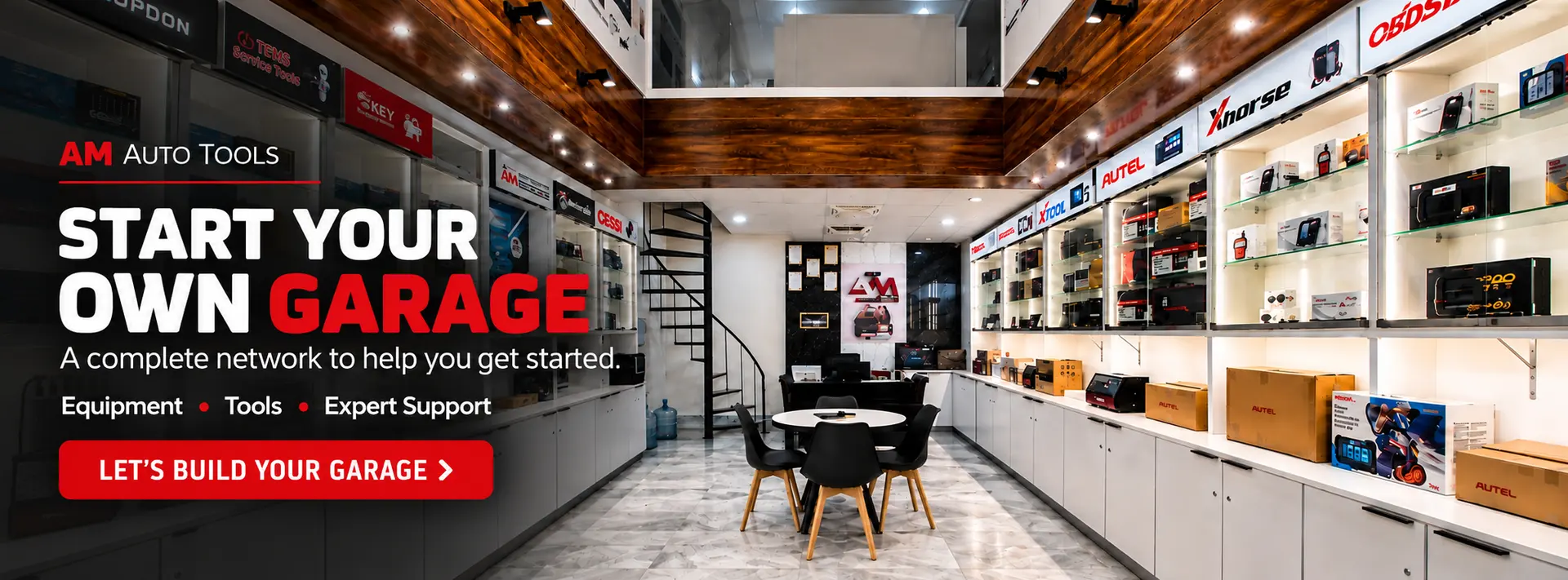 Start Your Own Garage — a complete network of equipment, tools and expert support from AM Auto Tools